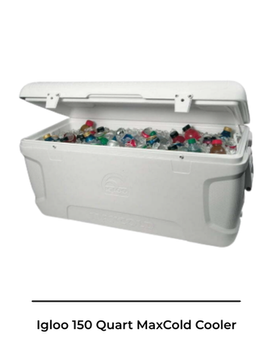Igloo 150-quart MaxCold cooler for large event beverage and ice storage