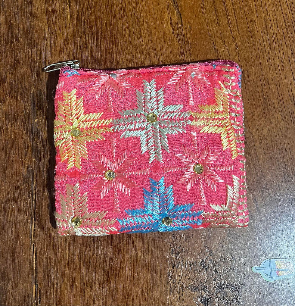 Thumbnail: Phulkari Coin Pouches