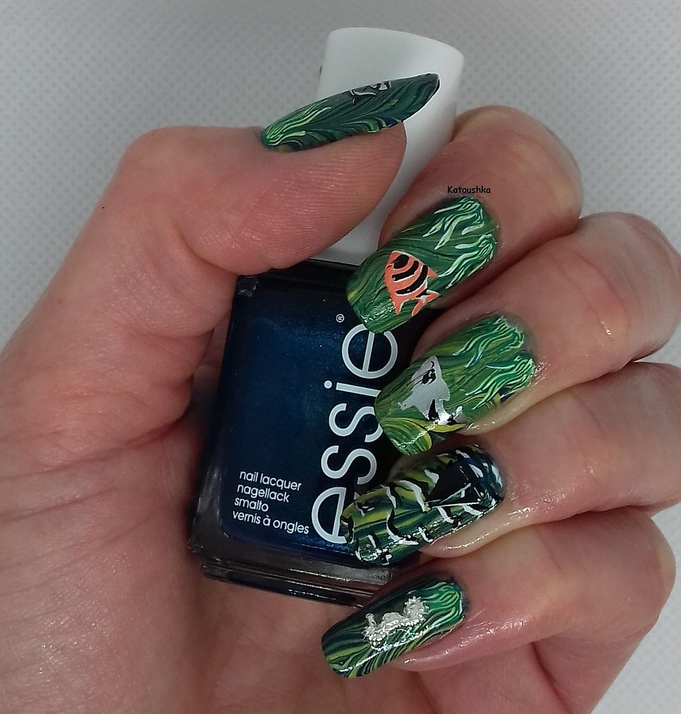 52 week nail art challenge Océan