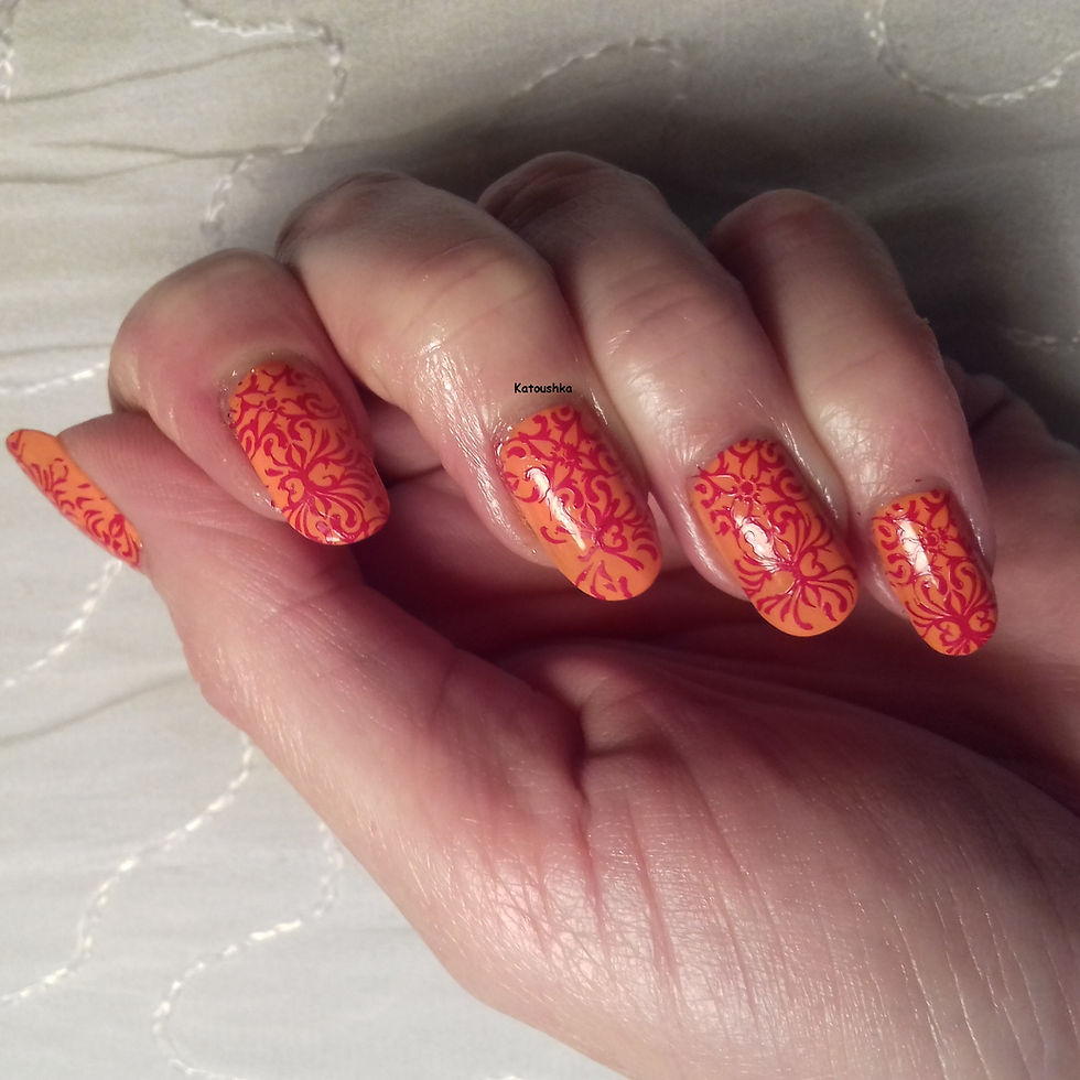 52 Week Nail Art Challenge - Red & Orange