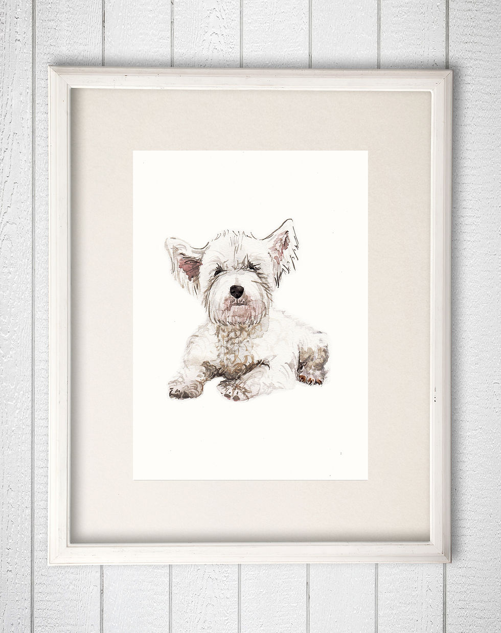 Thumbnail: Westie Limited Edition Print 8.5x11 Watercolor