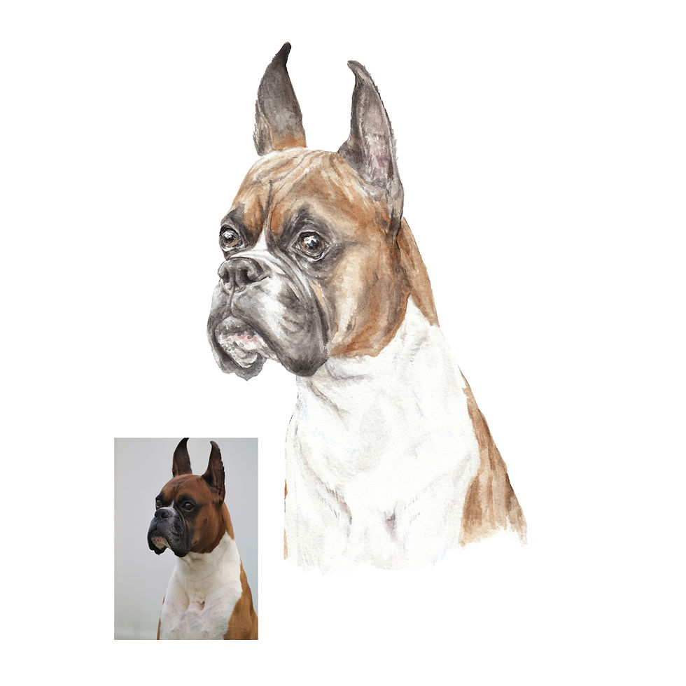 Thumbnail: CUSTOM Watercolor Pet Portrait Original Painting