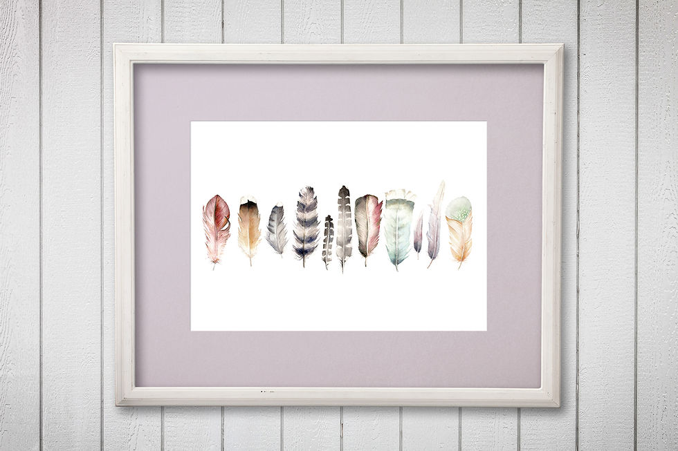 Thumbnail: Watercolor feathers