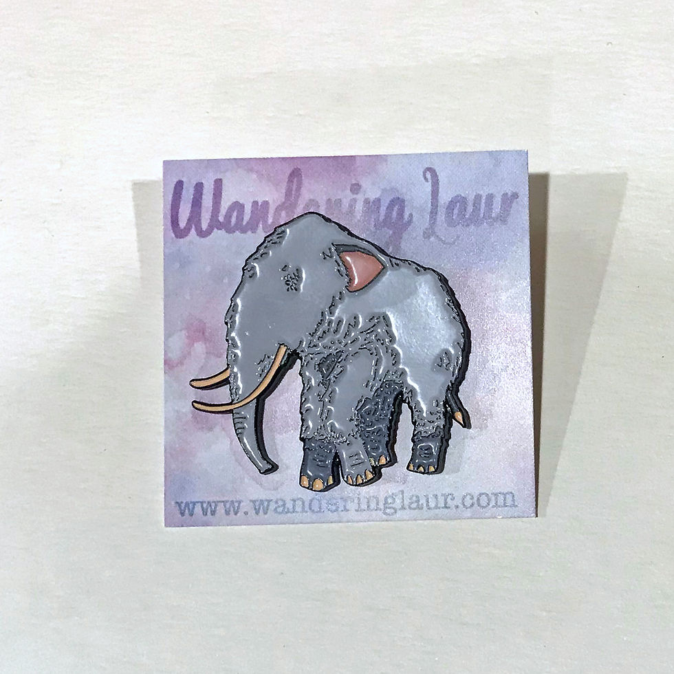 Thumbnail: Woolly Mammoth 1.25 Inch Enamel Pin