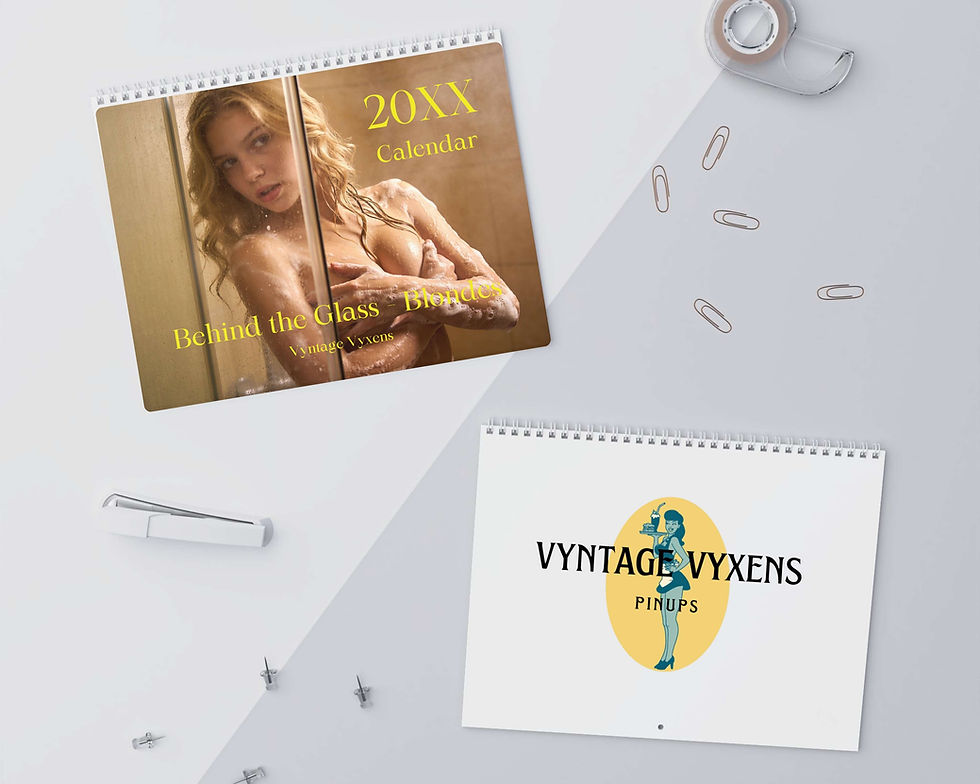 Thumbnail: Behind the Glass - Blondes Sexy Wall Calendar