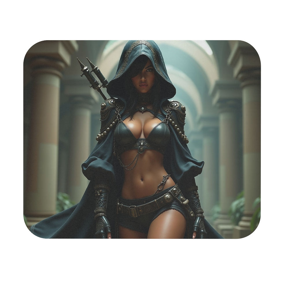 Thumbnail: Sexy Assassin Mouse Pad — Assassin's Creed Inspired Desk Mat