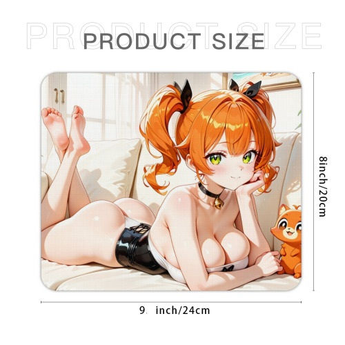 Thumbnail: Kawaii Redhead Girl Sexy Art Mouse Pad (Rectangle)