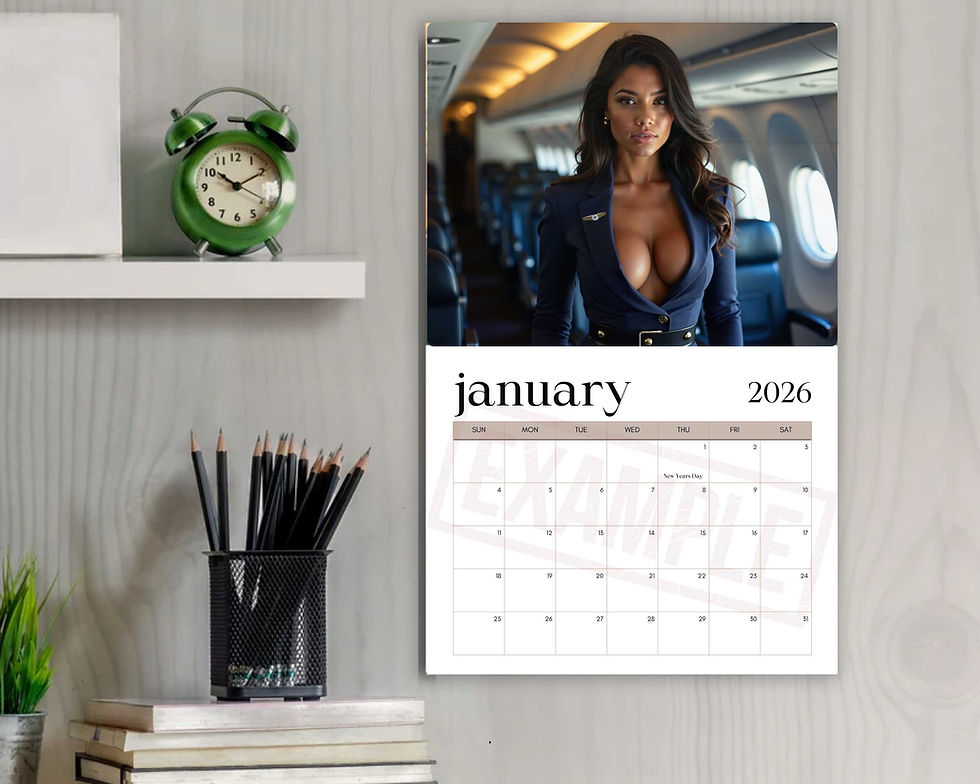 Thumbnail: The Friendly Skies Sexy Pinup Wall Calendar