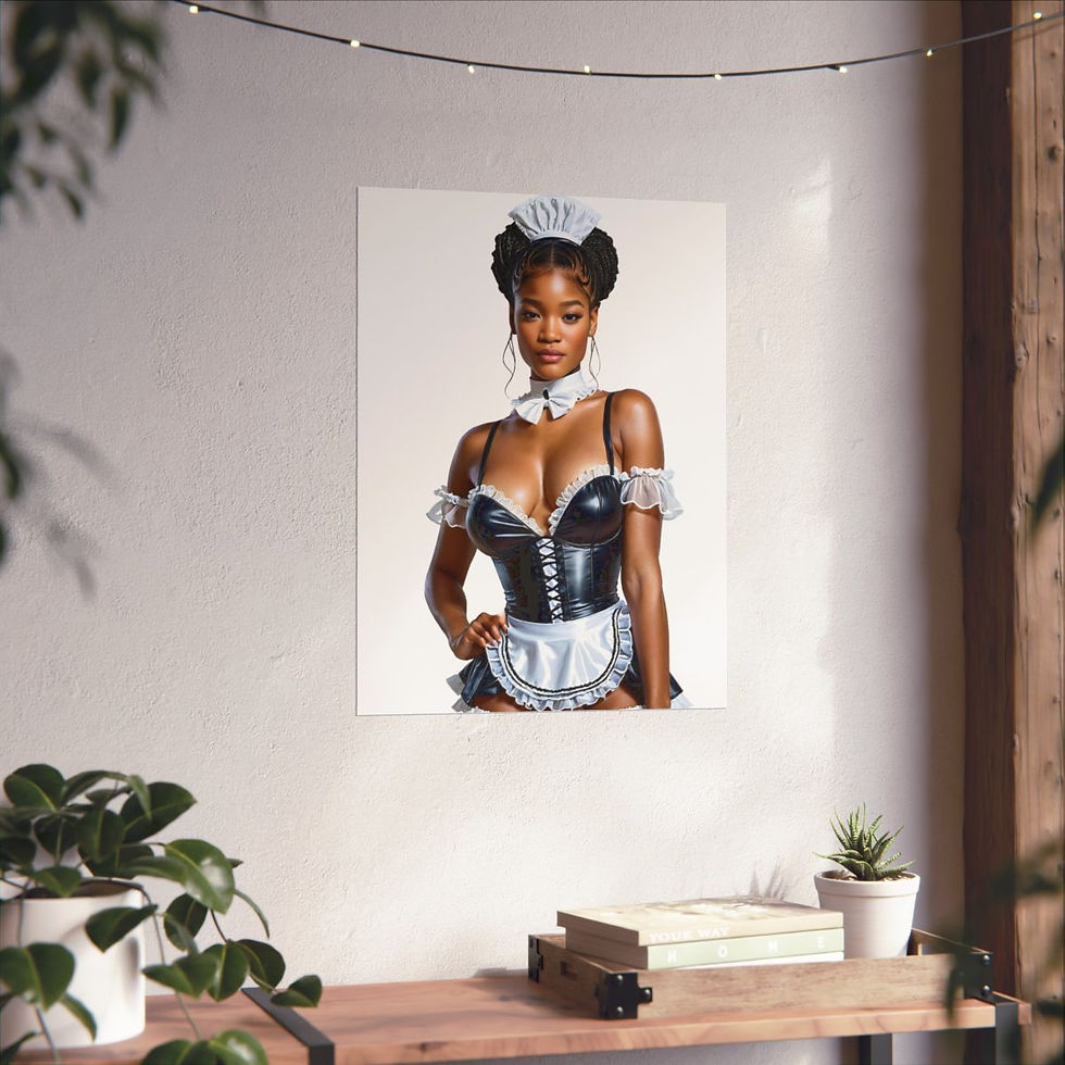 Thumbnail: Ooh La La French Maid Matte Vertical Posters kp