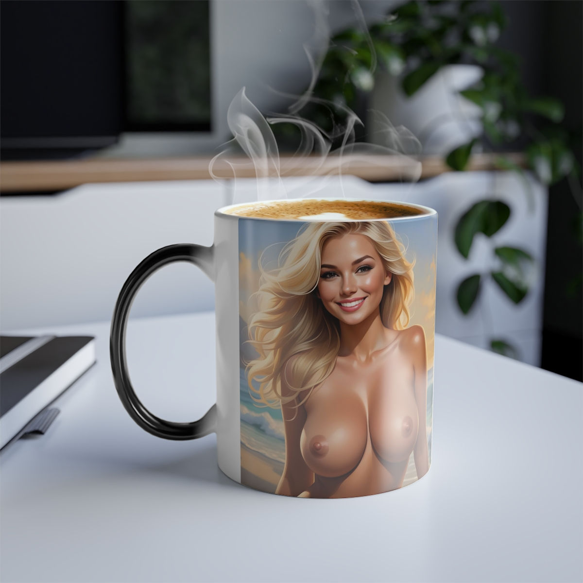 Color Morphing Mug blonde single, 11oz
