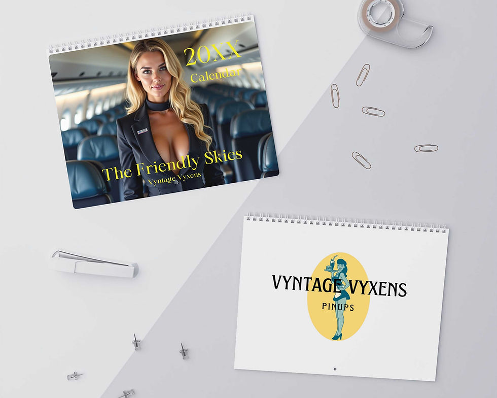 Thumbnail: The Friendly Skies Sexy Pinup Wall Calendar