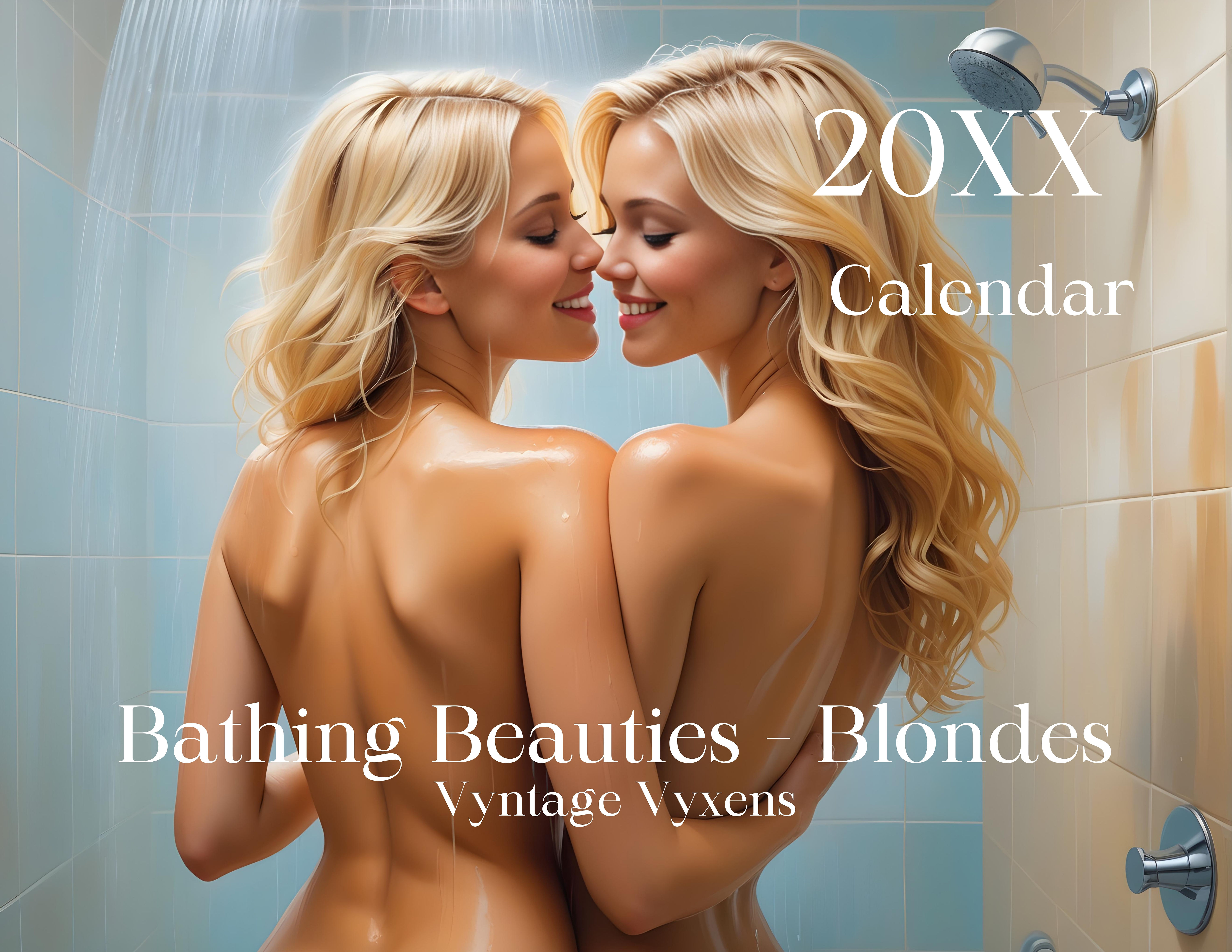 Bathing Beauties - Blondes Sexy Wall Calendar