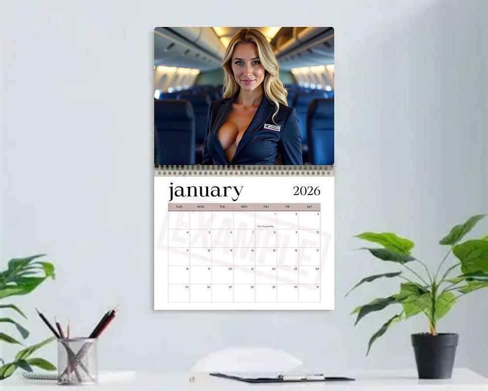 Thumbnail: The Friendly Skies Sexy Pinup Wall Calendar