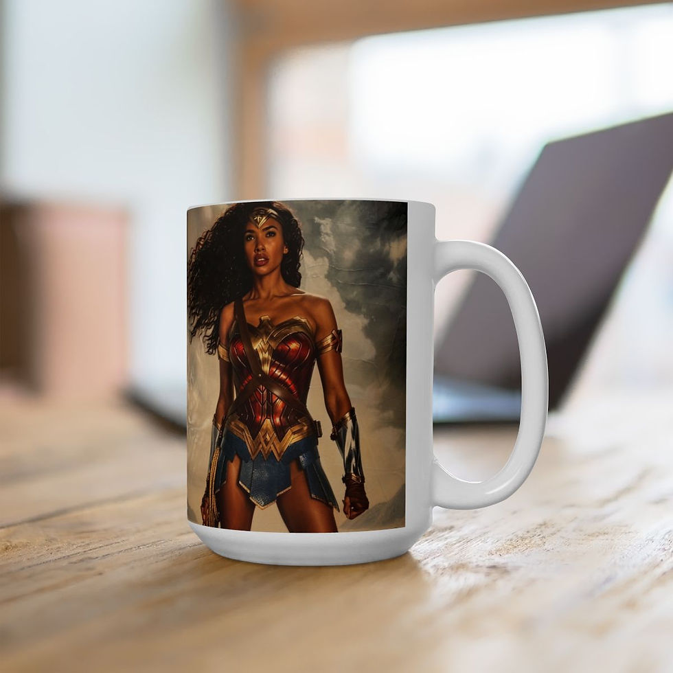 Thumbnail: Melanated Amazon  Ceramic Mug, (11oz, 15oz)