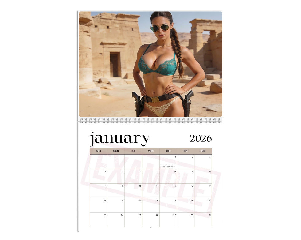 Thumbnail: Tomb Raided Sexy Wall Calendar