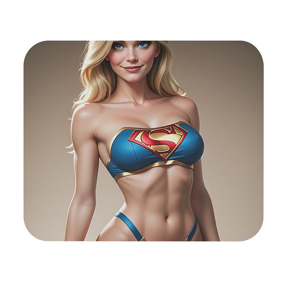 Thumbnail: Sexy Supergirl Mouse Pad — Sexy Comic Art Desk Mat