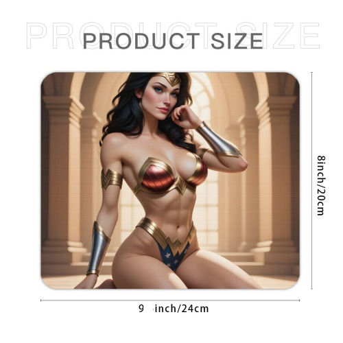 Thumbnail: Wonder Woman Mouse Pad — Empowering Comic Art Desk Mat