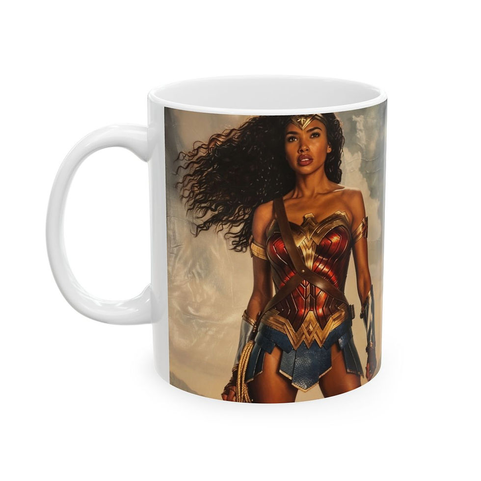 Thumbnail: Melanated Amazon  Ceramic Mug, (11oz, 15oz)