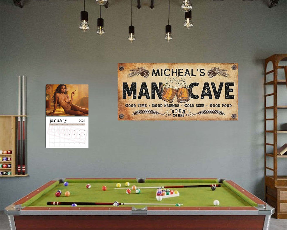 Thumbnail: Bare Black & Blazed Sexy Wall Calendar