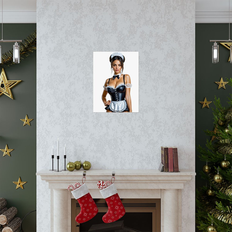 Thumbnail: Ooh La La French Maid Matte Vertical Posters mk