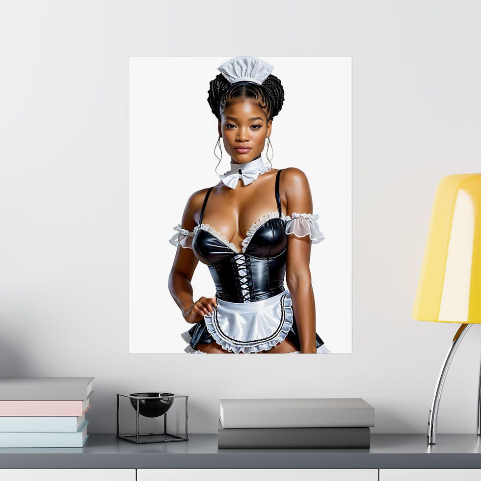 Thumbnail: Ooh La La French Maid Matte Vertical Posters kp