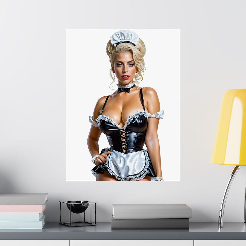 Thumbnail: Ooh La La French Maid Matte Vertical Posters lg