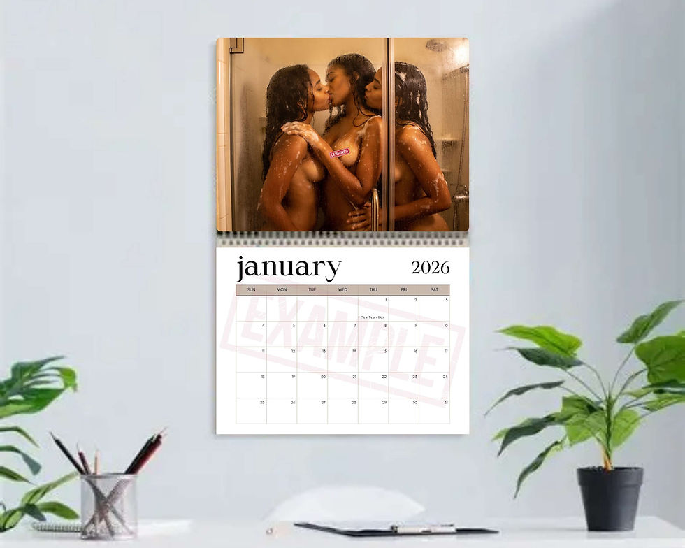Thumbnail: Dark Desires Wet Skin Sexy Wall Calendar
