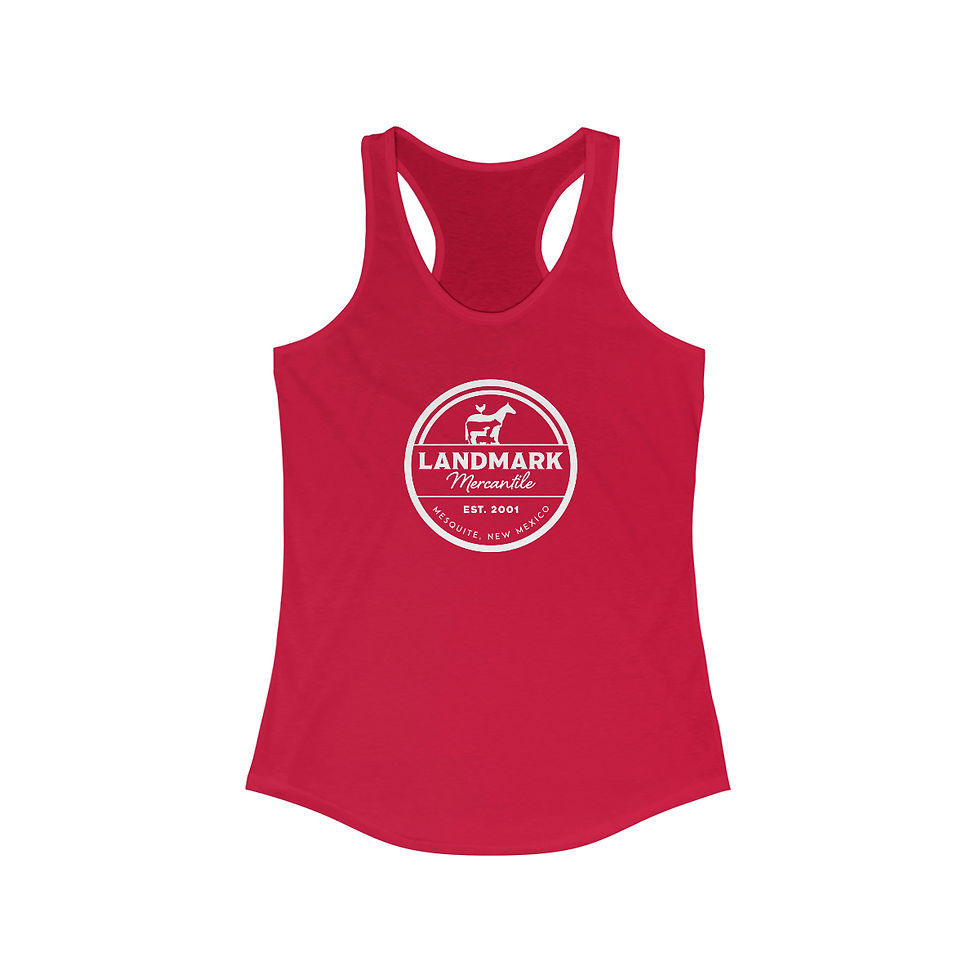 Thumbnail: Women's Landmark White logo Racerback Tank