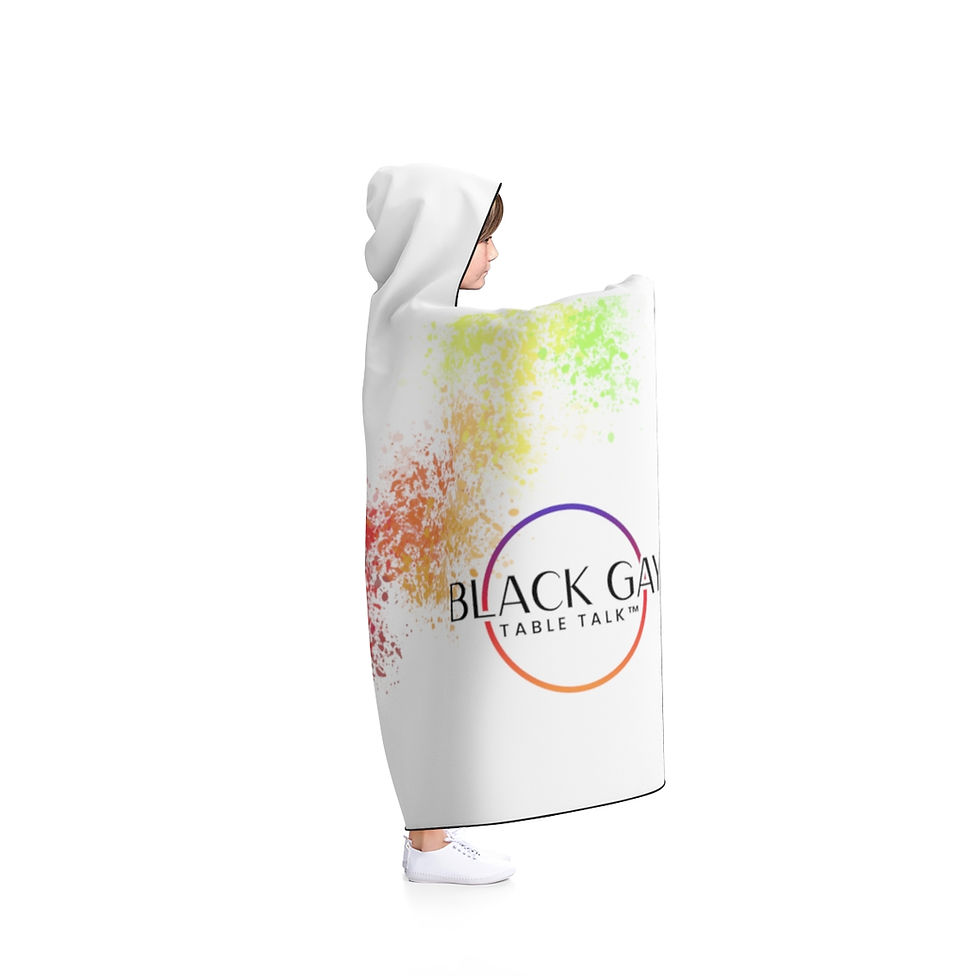 Thumbnail: Black Gay Table Talk Hooded Blanket