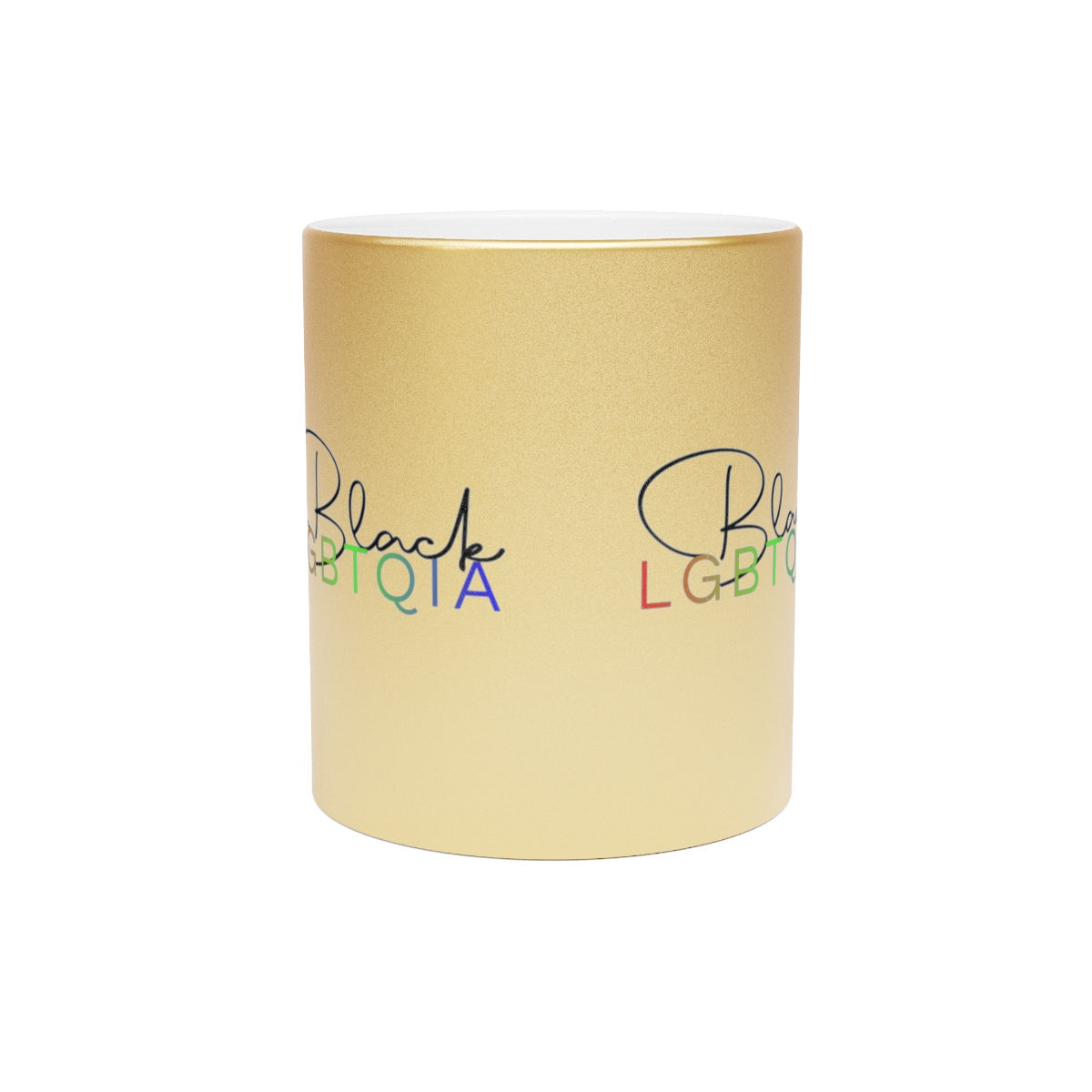 Metallic Black LGBTQIA Mug (Silver\Gold)