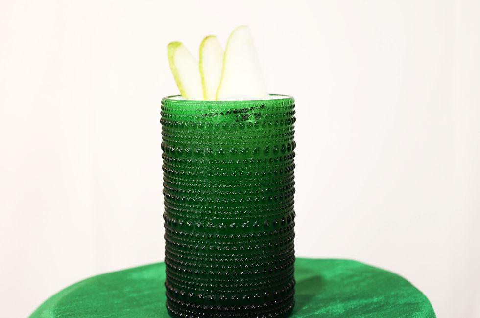 Winter Pear Fizz | Still Austin Gin, St. George Spiced Pear Liqueur, Cold Pressed Lemon Juice, Pear Ginger Simple