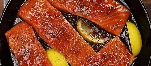 Saumon, miel et beurre caramélisé