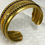 Thumbnail: Lovely Etched Brass With Rope Chain Accent Bracelet Cuff