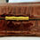 Thumbnail: Vintage Gucci Bronze Croc-Embossed Bamboo Wallet  Rare Zip-Around