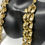 Thumbnail: Vintage Trifari Gold Tone Choker Necklace