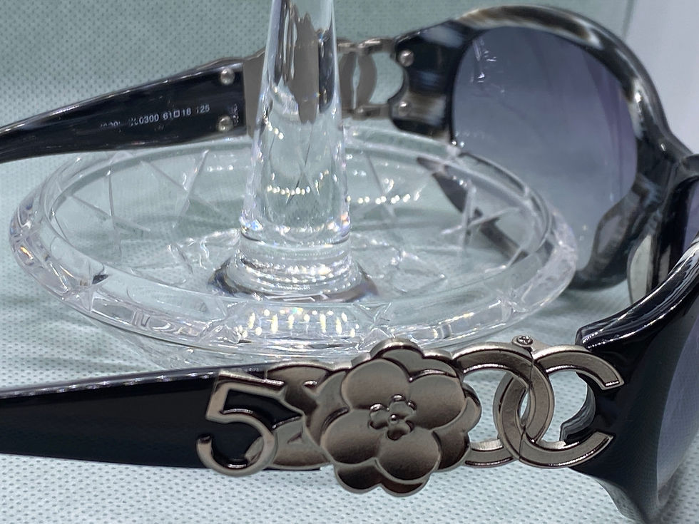 Thumbnail: CHANEL Collector Sunglasses No.5 Camellia & CC Logo Limited Edition