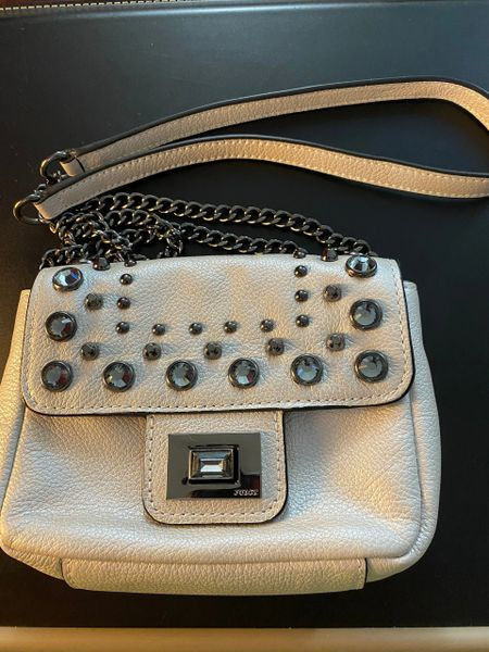 Thumbnail: Juicy Couture Bejeweled White With Silver Tone Chain and Dark Stone