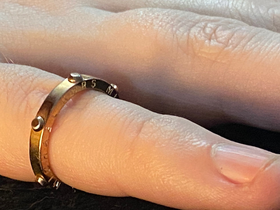Thumbnail: Michael Kors Signed Studded Stackable Rose Gold Tone Ring