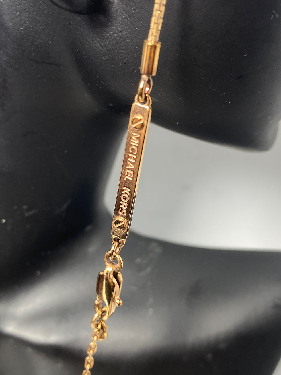 Thumbnail: Michael Kors Long Curved Rose Gold Pendant