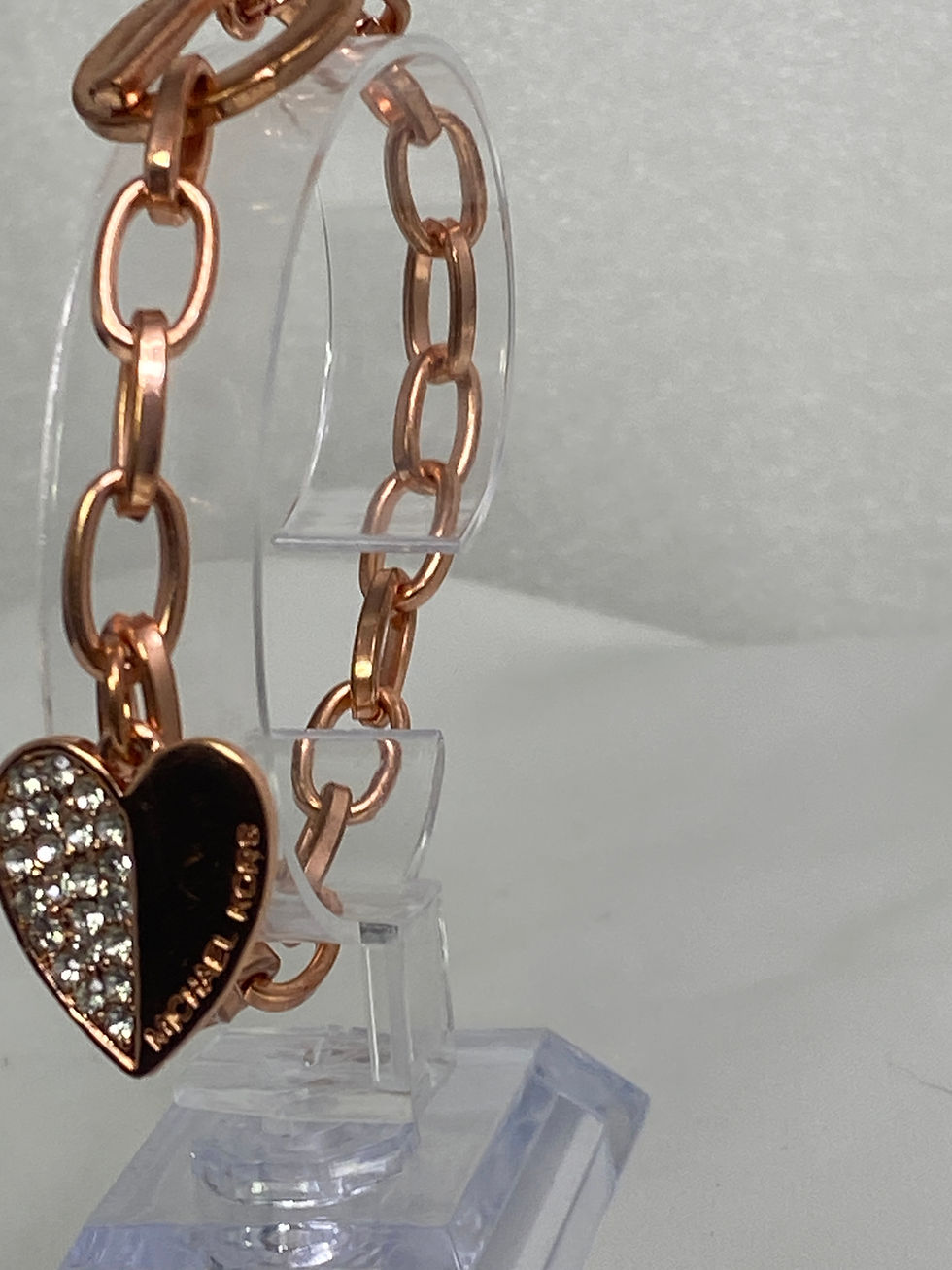 Thumbnail: Michael Kors Rose Gold Tone Chain Bracelet – 8” Designer Toggle Bracelet