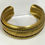 Thumbnail: Lovely Etched Brass With Rope Chain Accent Bracelet Cuff