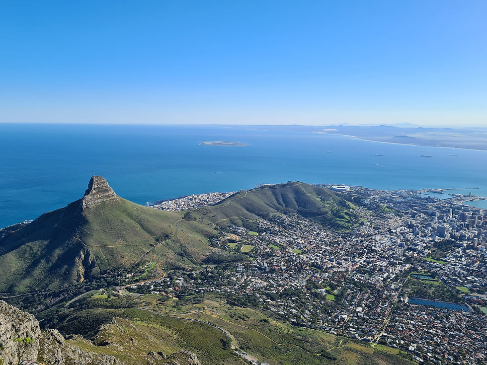 Tafelberg mit Sicht auf Kapstadt