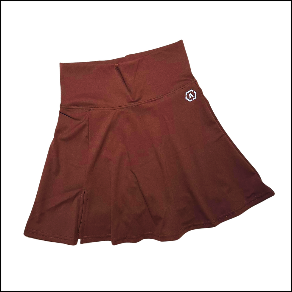 Thumbnail: Set: Tennis skirt + bra | Chocolate