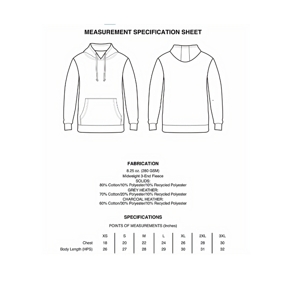Thumbnail: VBLI Brown & Tan Hoodie Size Chart