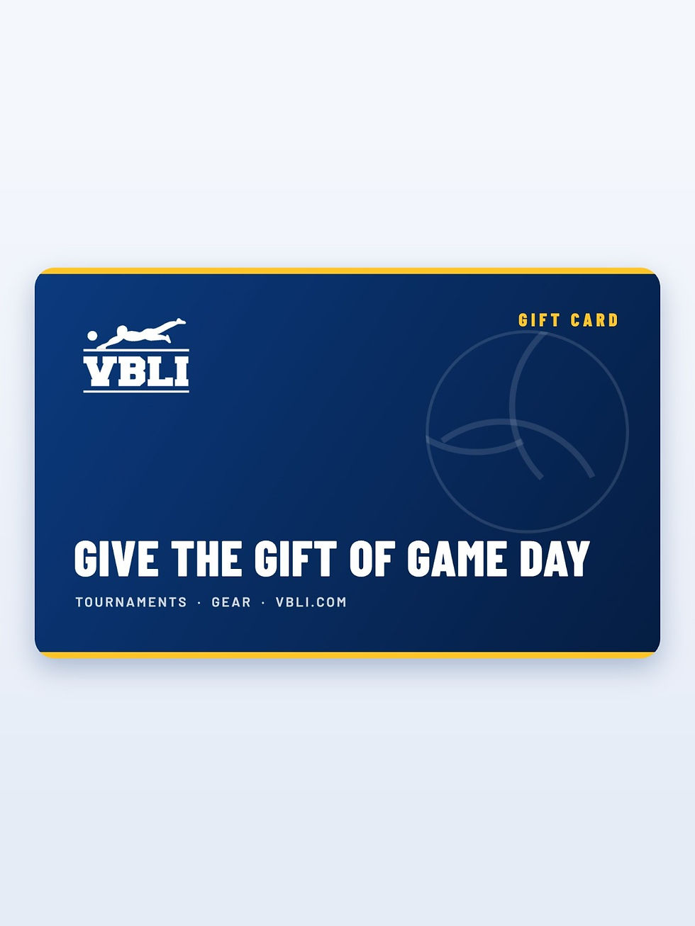 Thumbnail: VBLI gift card, classic Give the Gift of Game Day design