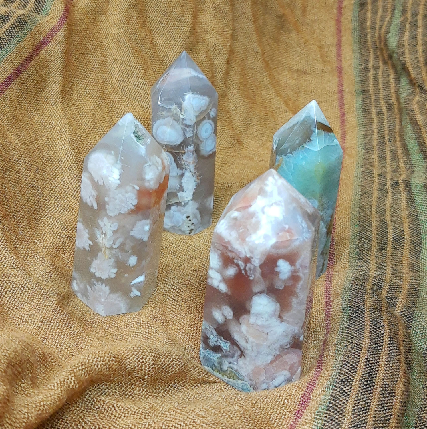 Cherry Blossom Agate Tower