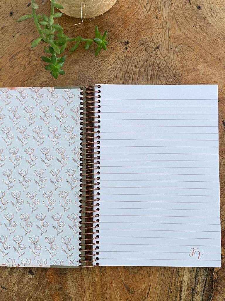 Miniatura: Caderno Flores - Sonhar, planejar, realizar.