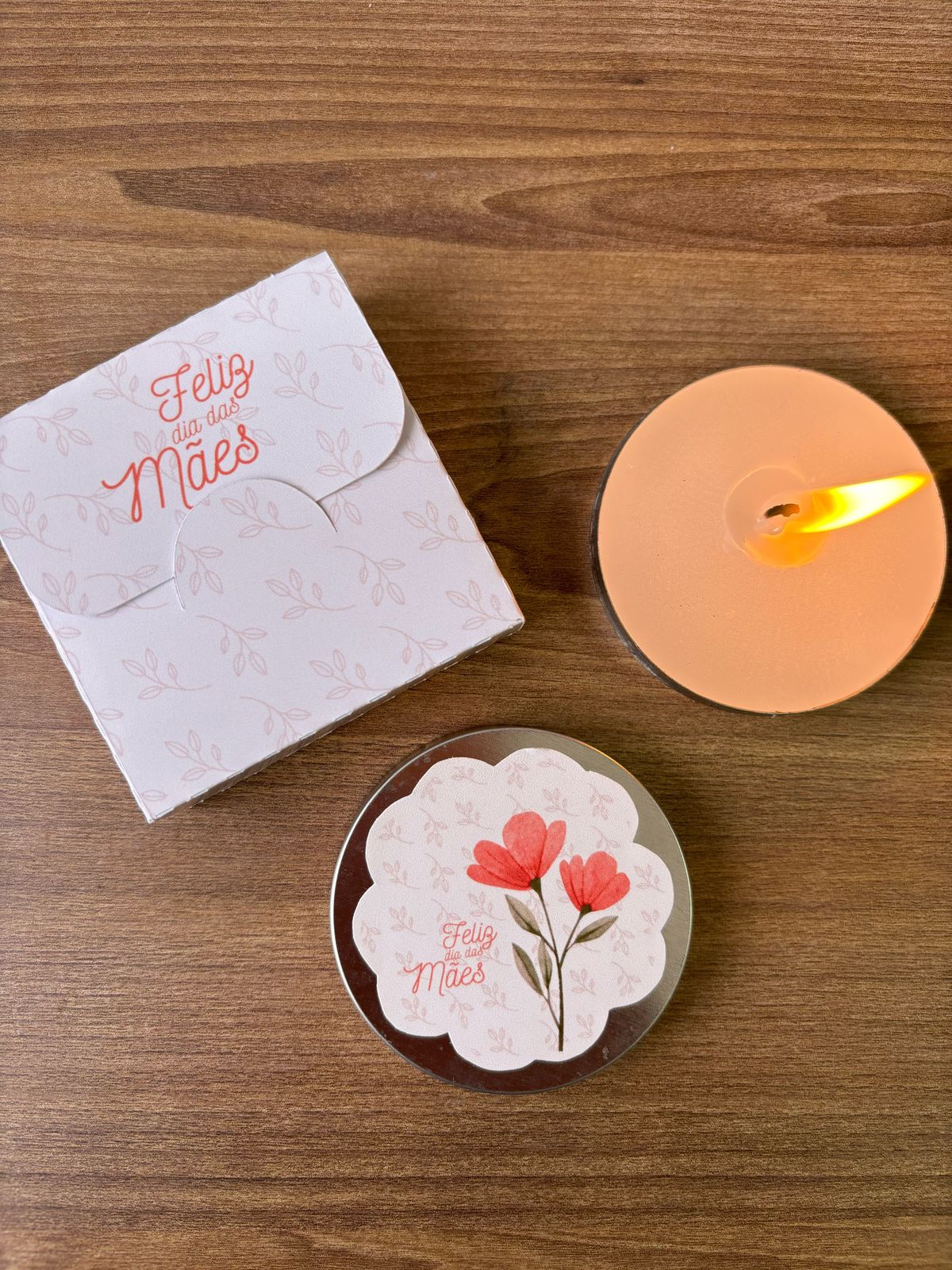 Arquivo digital -Caixinha para vela Dia das mães