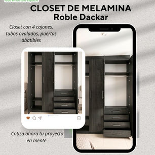 CLOSET DE MELAMINA ROBLE DACKAR