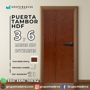 PUERTAS DE MELAMINA Y HDF